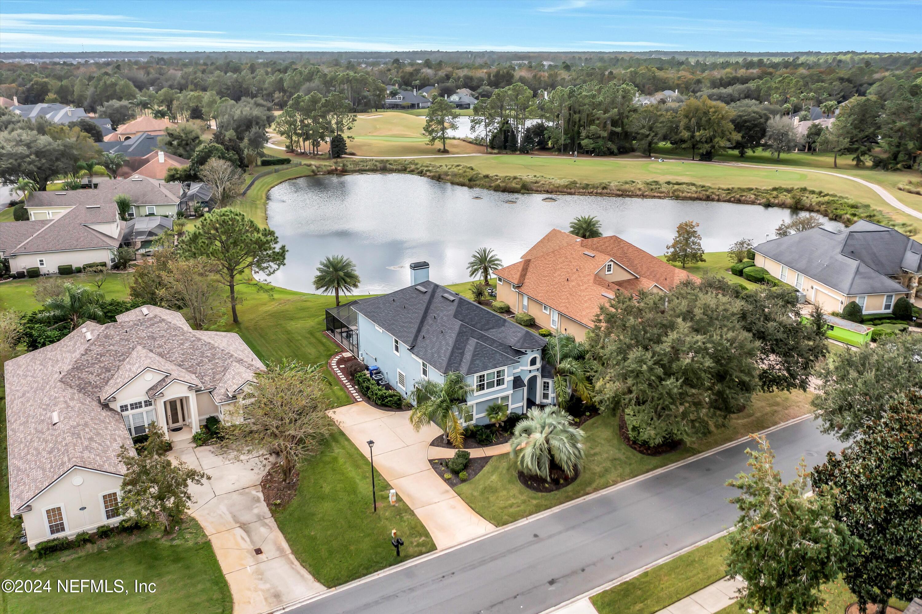 1843 South Landguard Road St. Augustine, FL 32092 - Photo 43 of 67 an aerial view of a house with a lake view