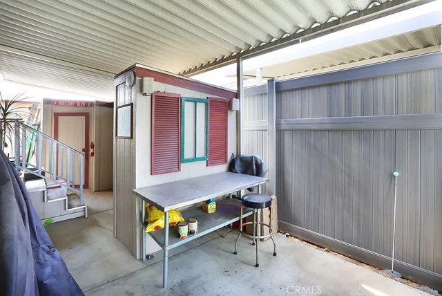 a outdoor space with furniture