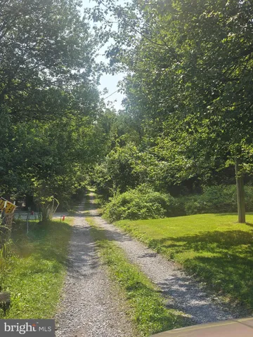 a view of a lake with a yard