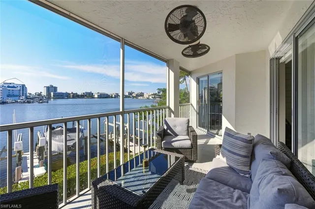 a view of balcony with couch