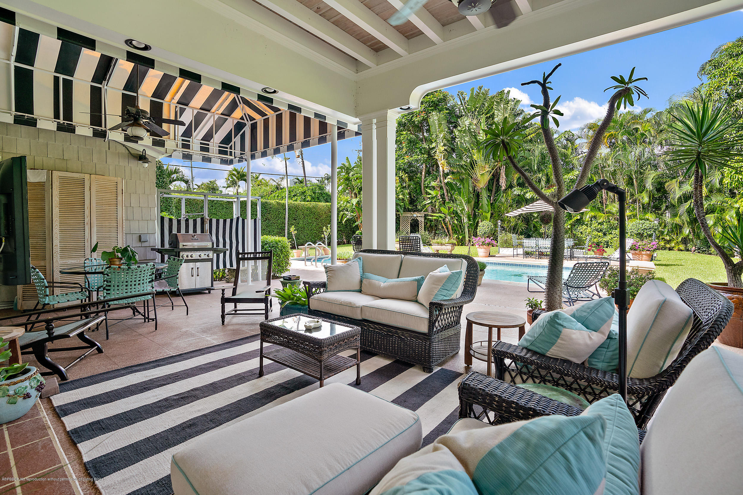 267 Dunbar Road Palm Beach, FL 33480 - Photo 15 of 35 Covered entertaining patio