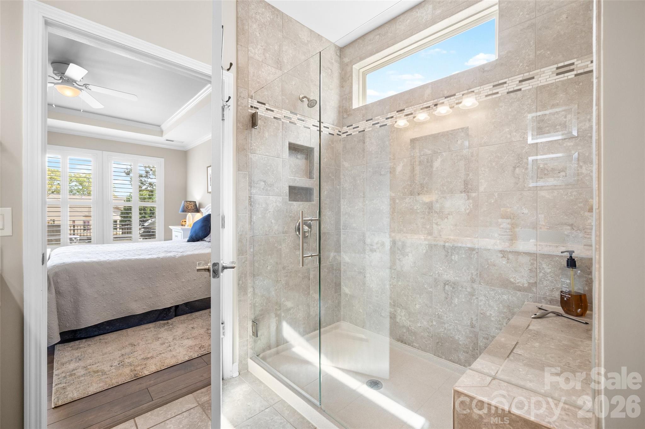 836 Bliss Drive Fort Mill, SC 29715 - Photo 25 of 47 a bathroom with a glass shower door and a glass door shower