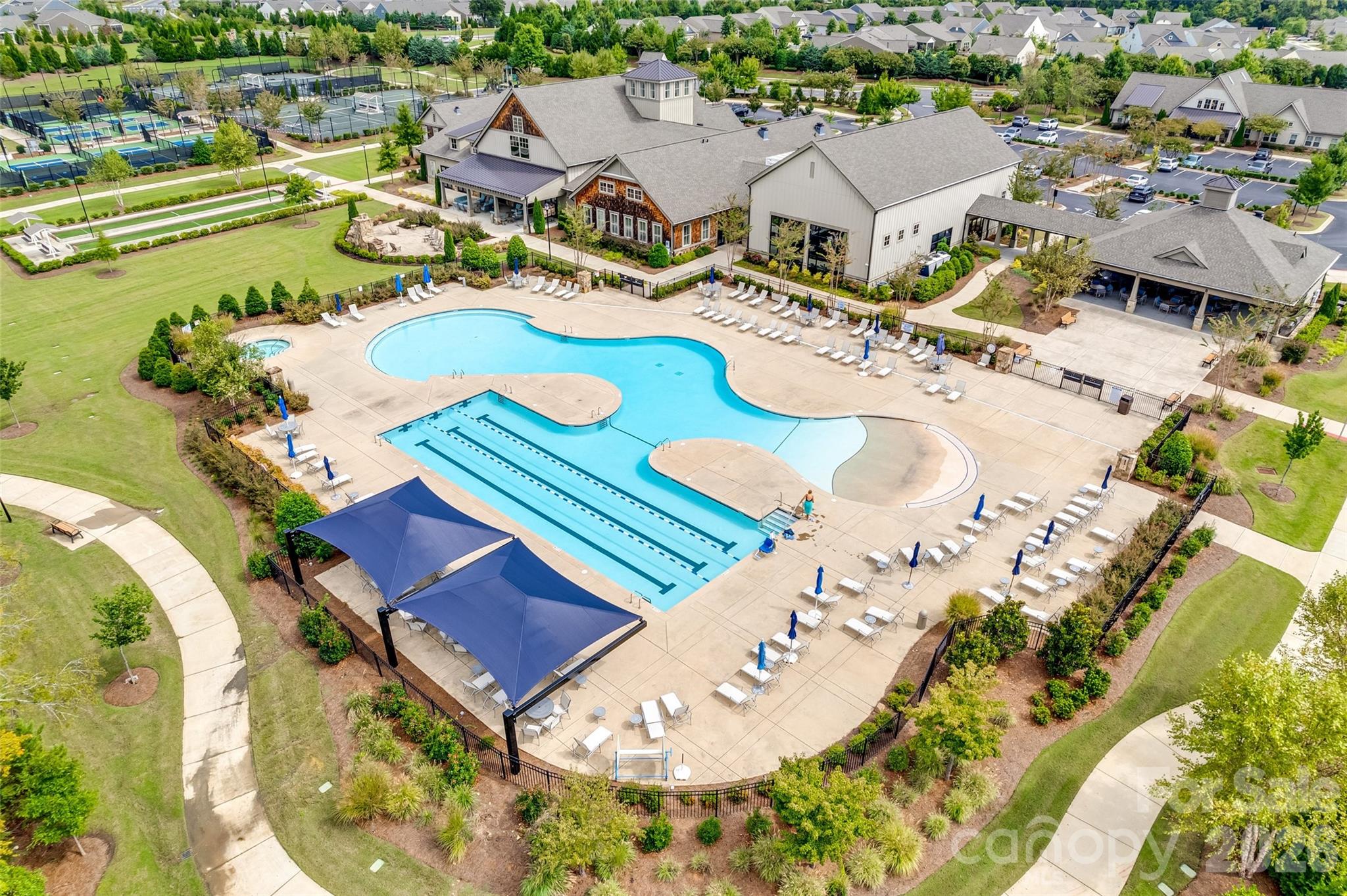 836 Bliss Drive Fort Mill, SC 29715 - Photo 42 of 47 an aerial view of a house with a swimming pool