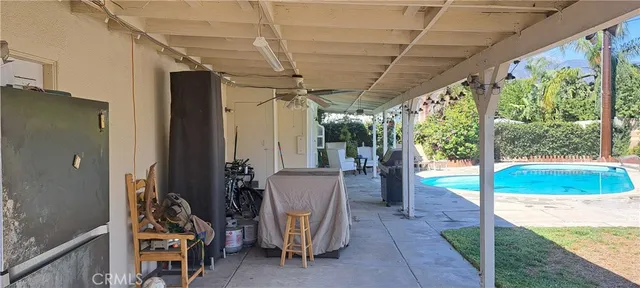 a house view with a garden space