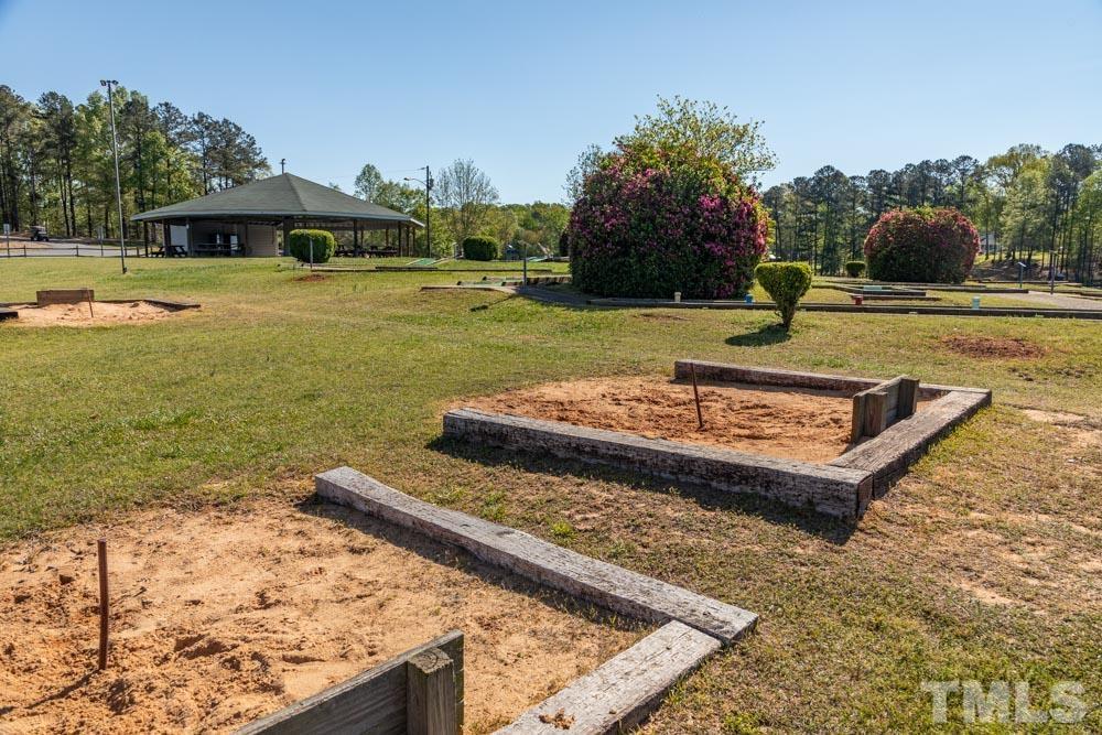 108 Manhato Drive Spring Hope, NC 27882 - Photo 6 of 15 a view of a backyard with lawn chairs floor to ceiling window and yard