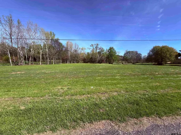 a view of field with tall trees in the background