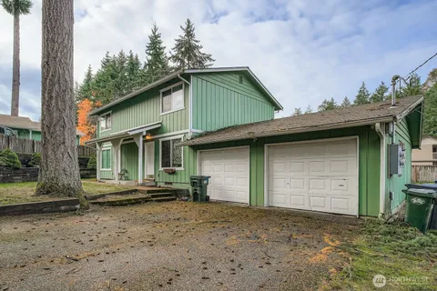 a front view of a house