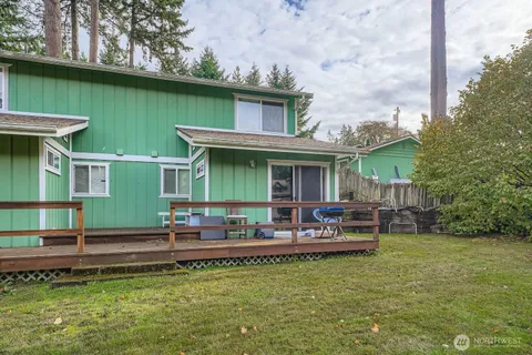 a house view with a garden space