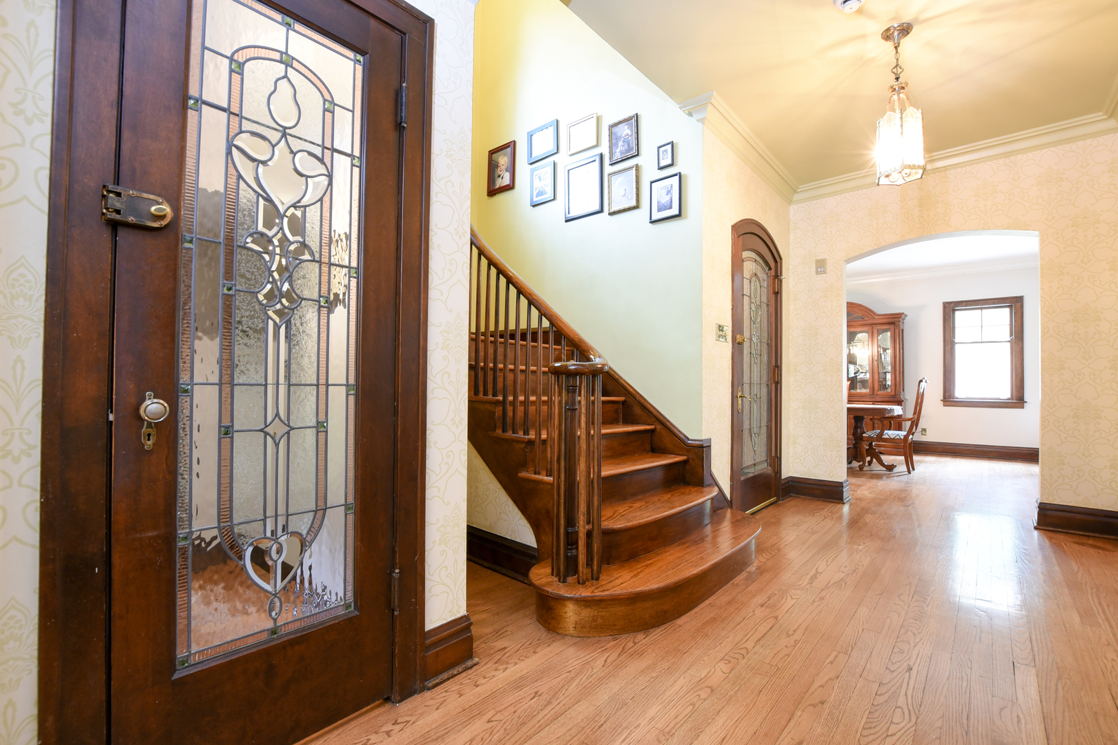 95 Michaux Road Riverside, IL 60546 - Photo 11 of 48 a view of an entryway with wooden floor and stairs