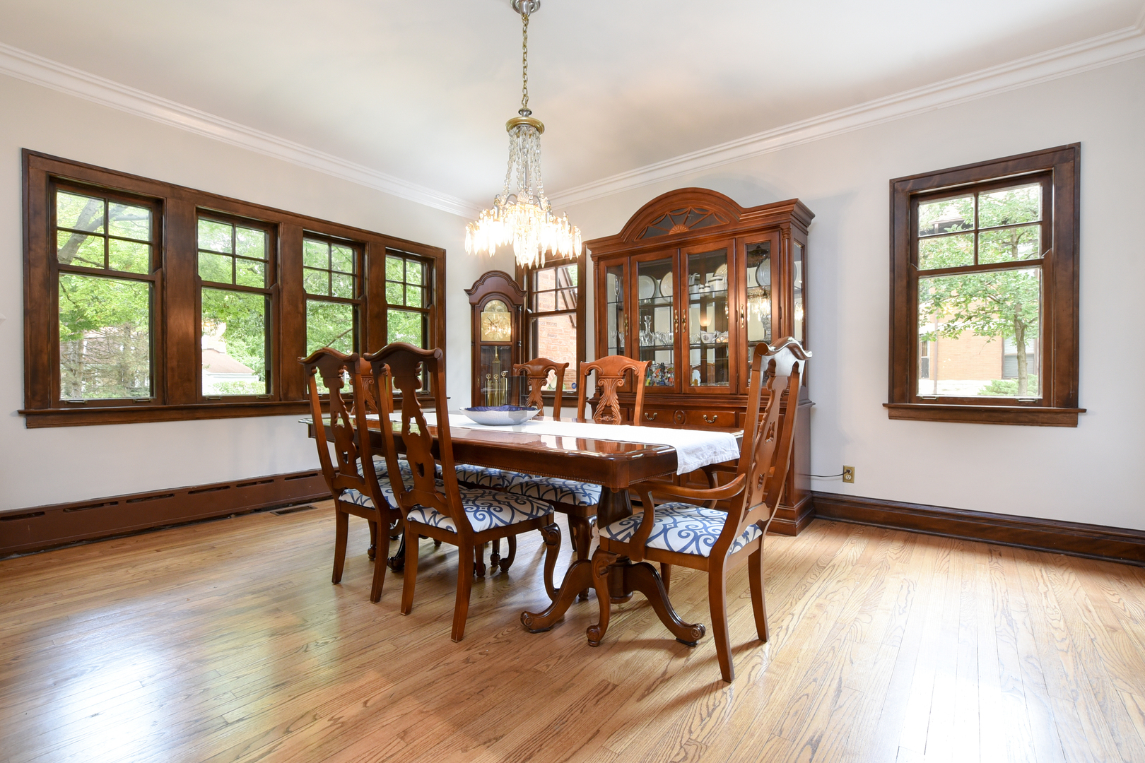 95 Michaux Road Riverside, IL 60546 - Photo 12 of 48 a view of a dining room with furniture window and wooden floor