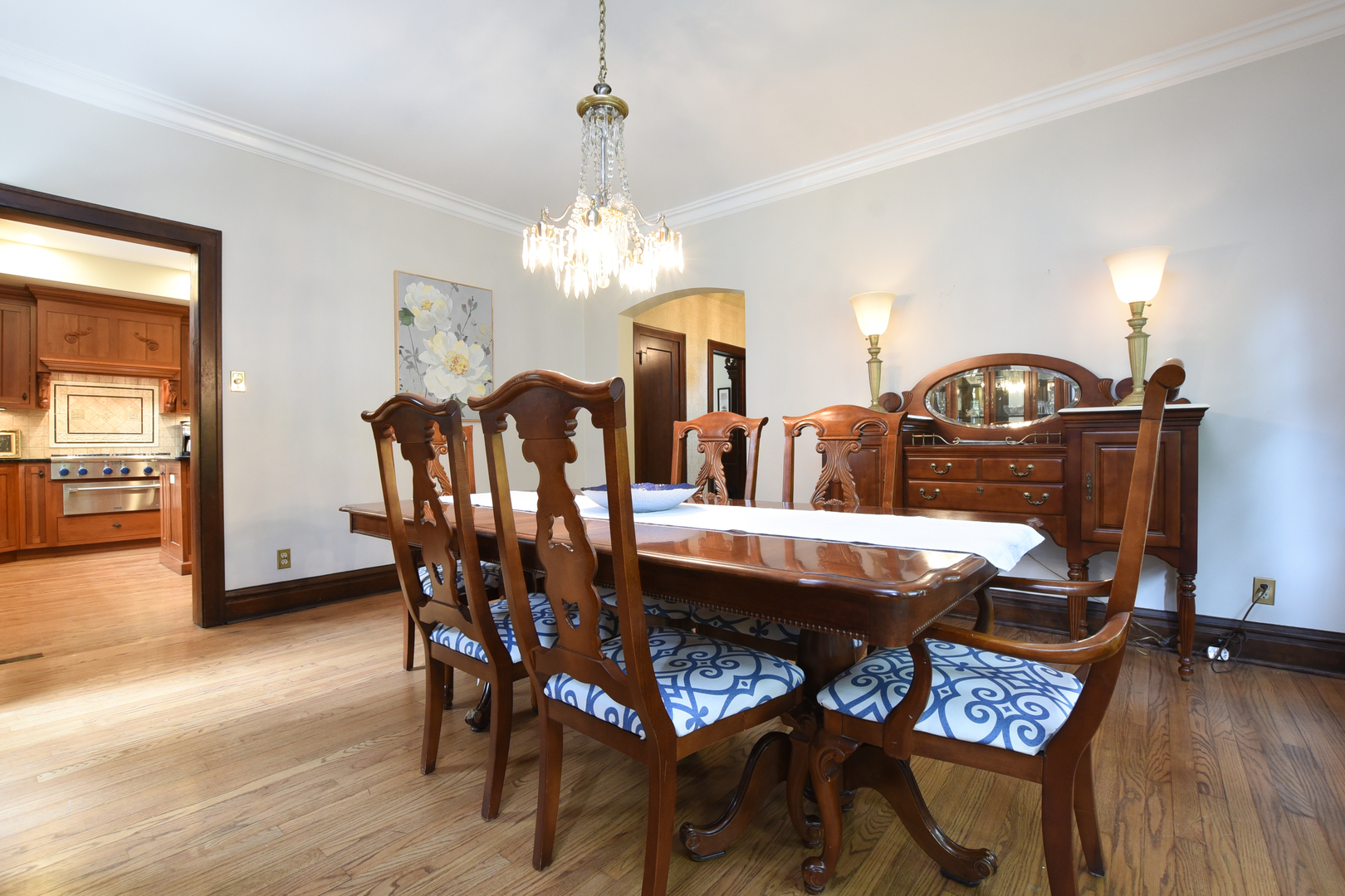 95 Michaux Road Riverside, IL 60546 - Photo 14 of 48 a view of a dining room with furniture and wooden floor