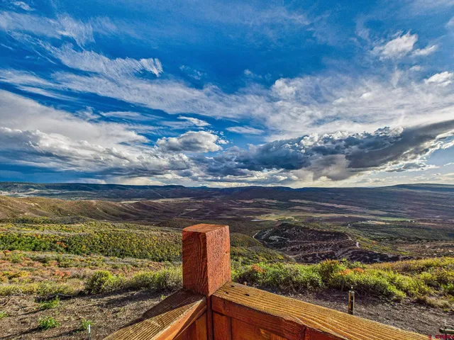 a view of a black gate