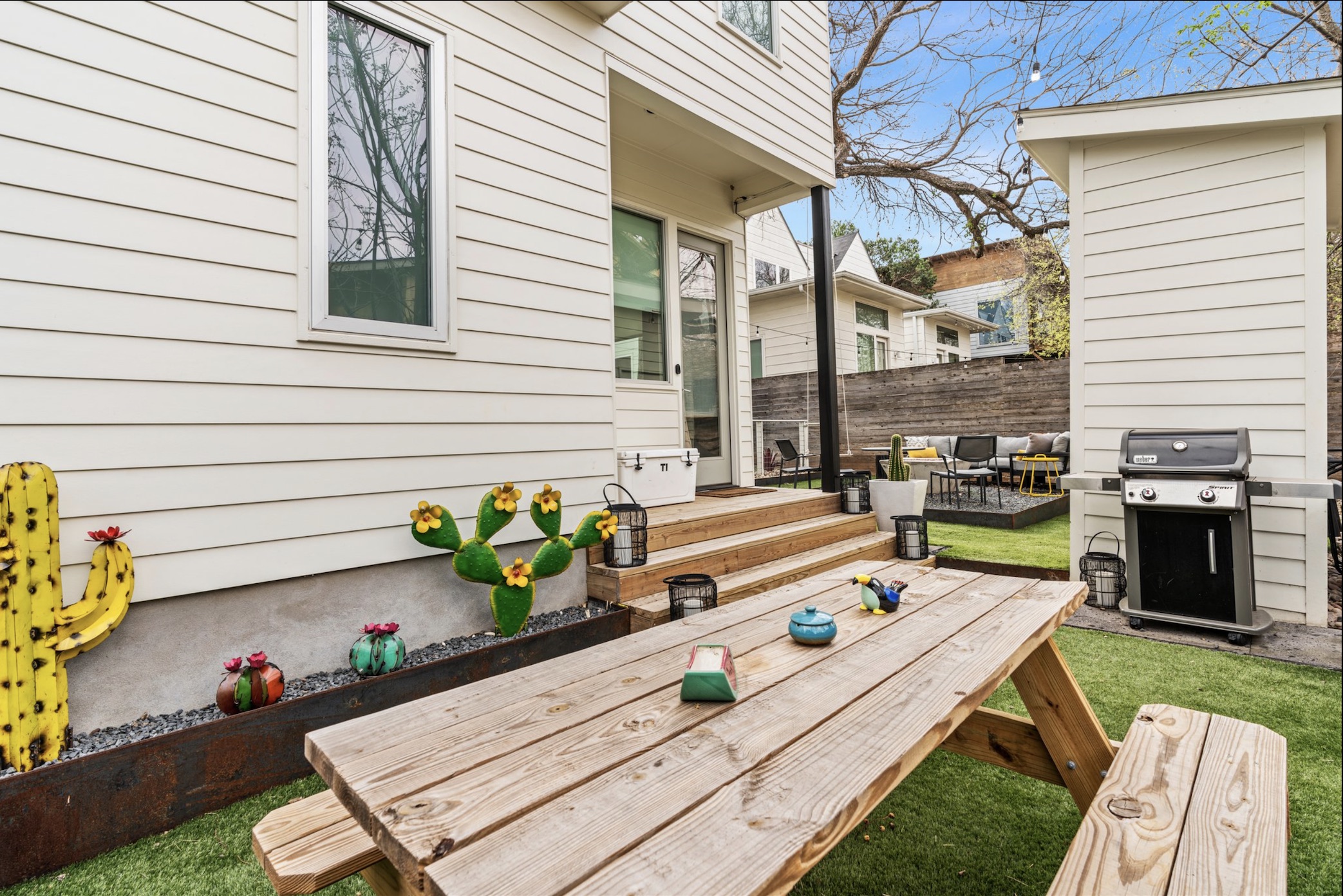 1608 Ravey Street, Unit B Austin, TX 78704 - Photo 24 of 25 Deck featuring outdoor dining space and grilling area