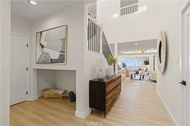 a view of a balcony with an outdoor space