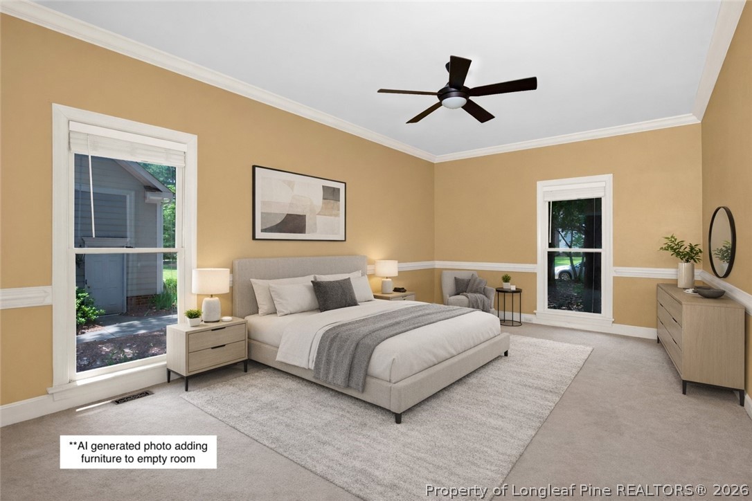 453 Kingsford Road Fayetteville, NC 28314 - Photo 8 of 50 AI generate photo w/furniture for primary room