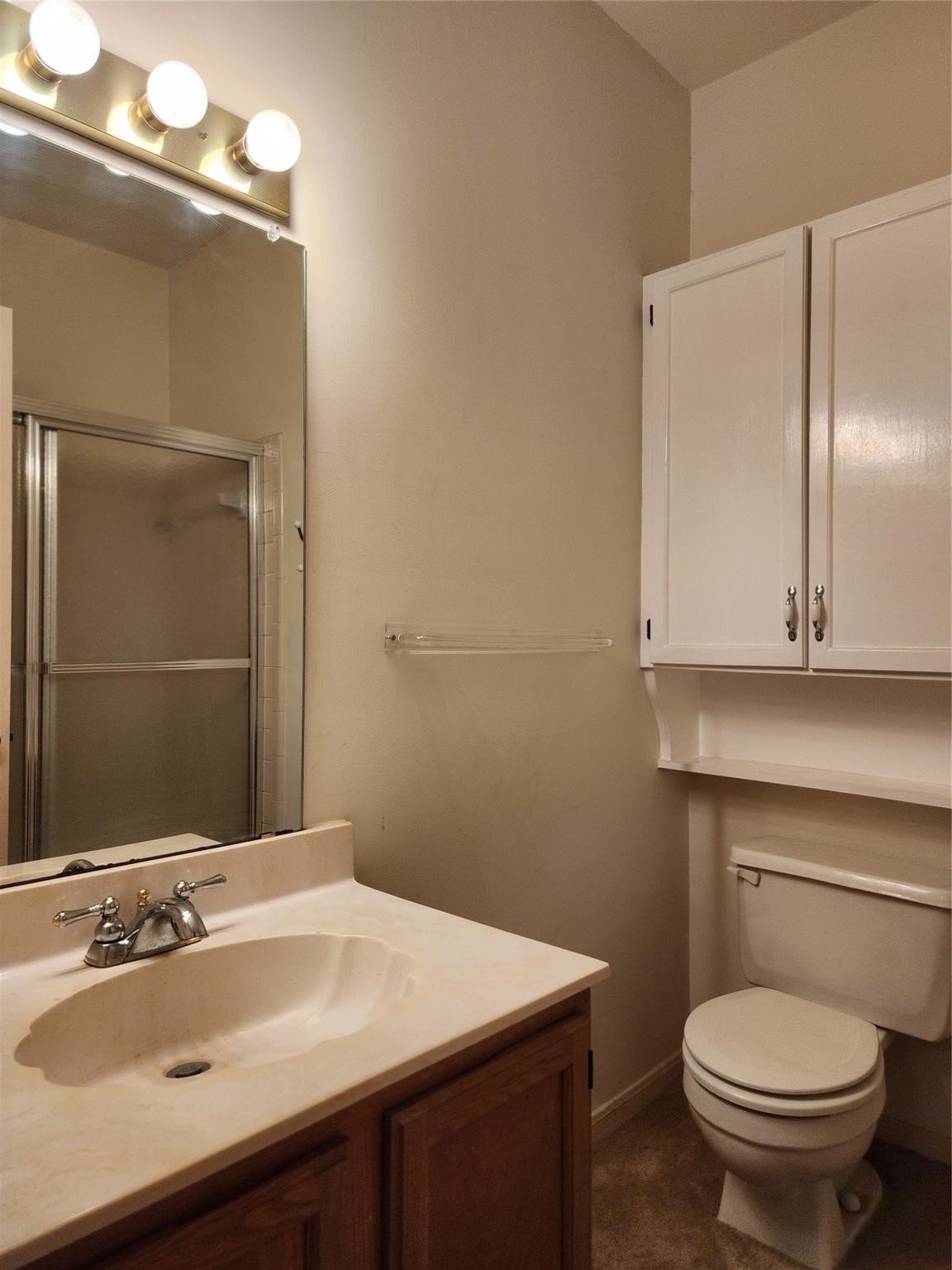 7399 Regency Square Court, Unit 7399 Houston, TX 77036 - Photo 19 of 27 a bathroom with a sink toilet and mirror