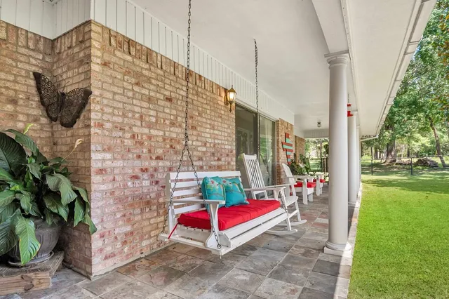 a view of balcony with couch