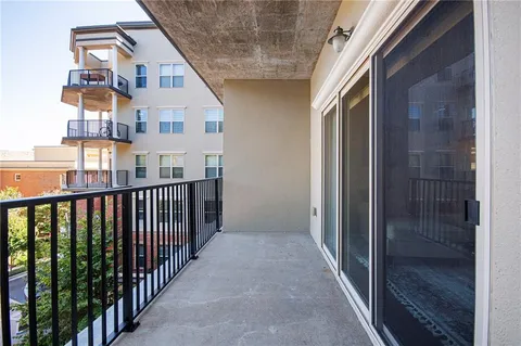 a view of city from balcony
