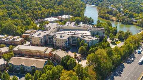a picture of aerial view of a house with outdoor space
