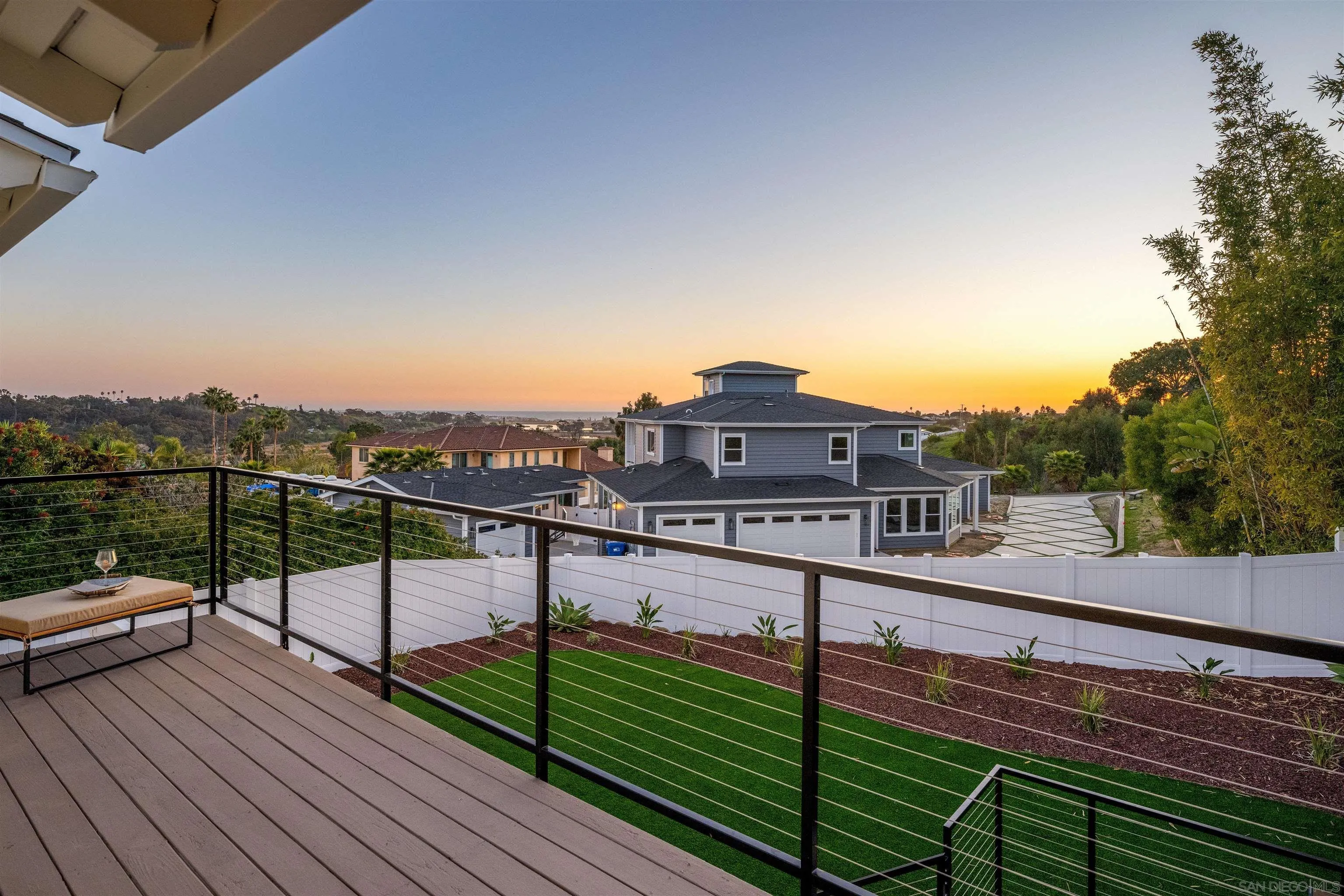 2001 Elevada Street Oceanside, CA 92054 - Photo 29 of 39 a view of a balcony with wooden floor and city view