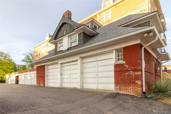 a view of a building with a porch