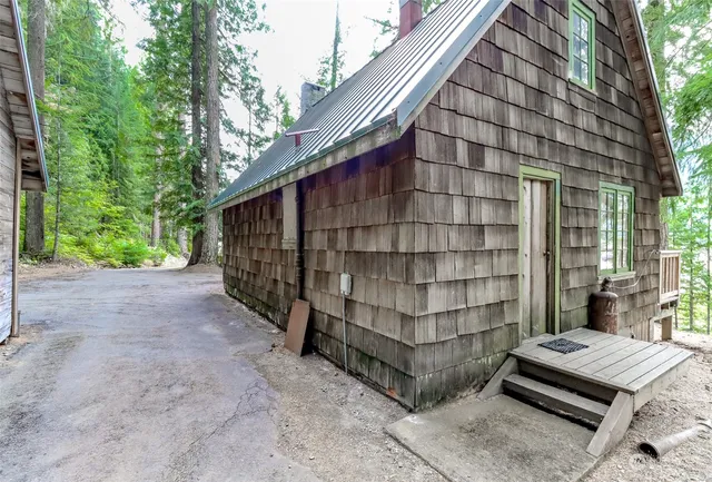 a backyard of a house