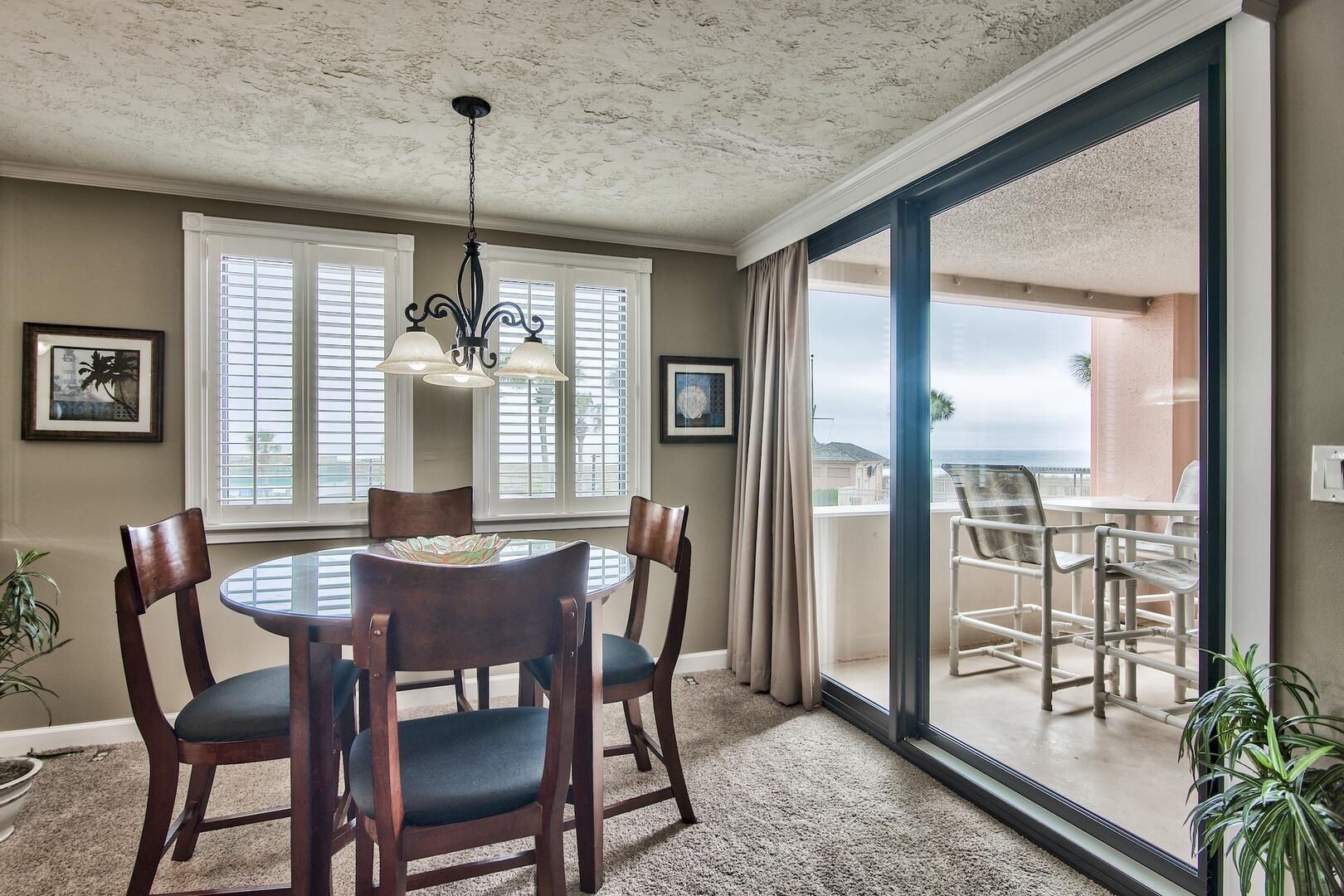 500 Gulf Shore Drive, Unit 119B Destin, FL 32541 - Photo 8 of 35 a view of a dining room with furniture window and outside view