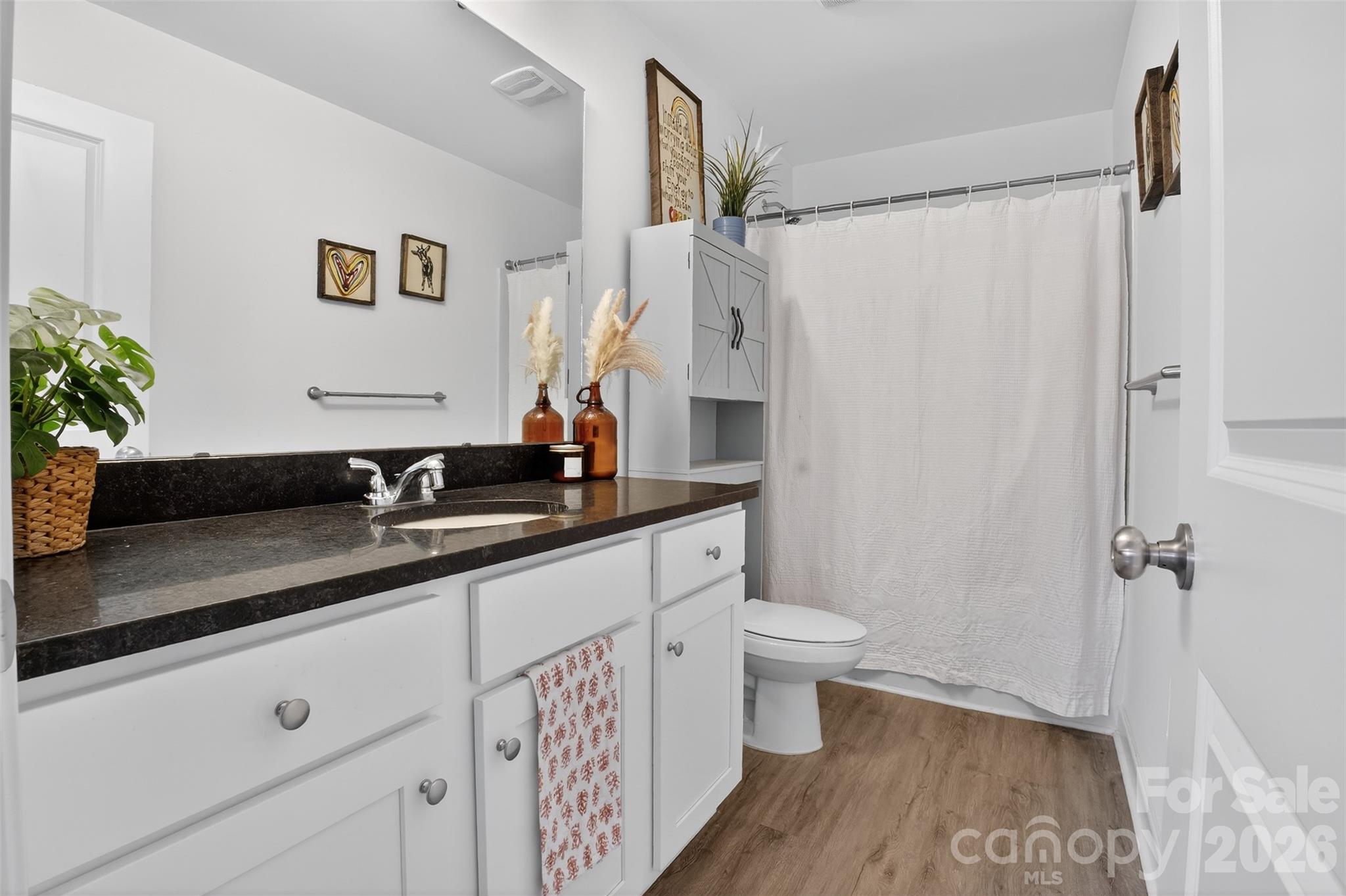 1526 Shepard Street Kannapolis, NC 28083 - Photo 27 of 40 a bathroom with a sink a toilet and a mirror