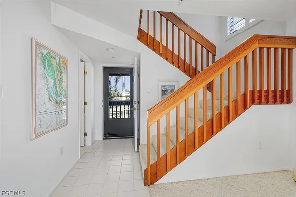a view of an entryway with staircase
