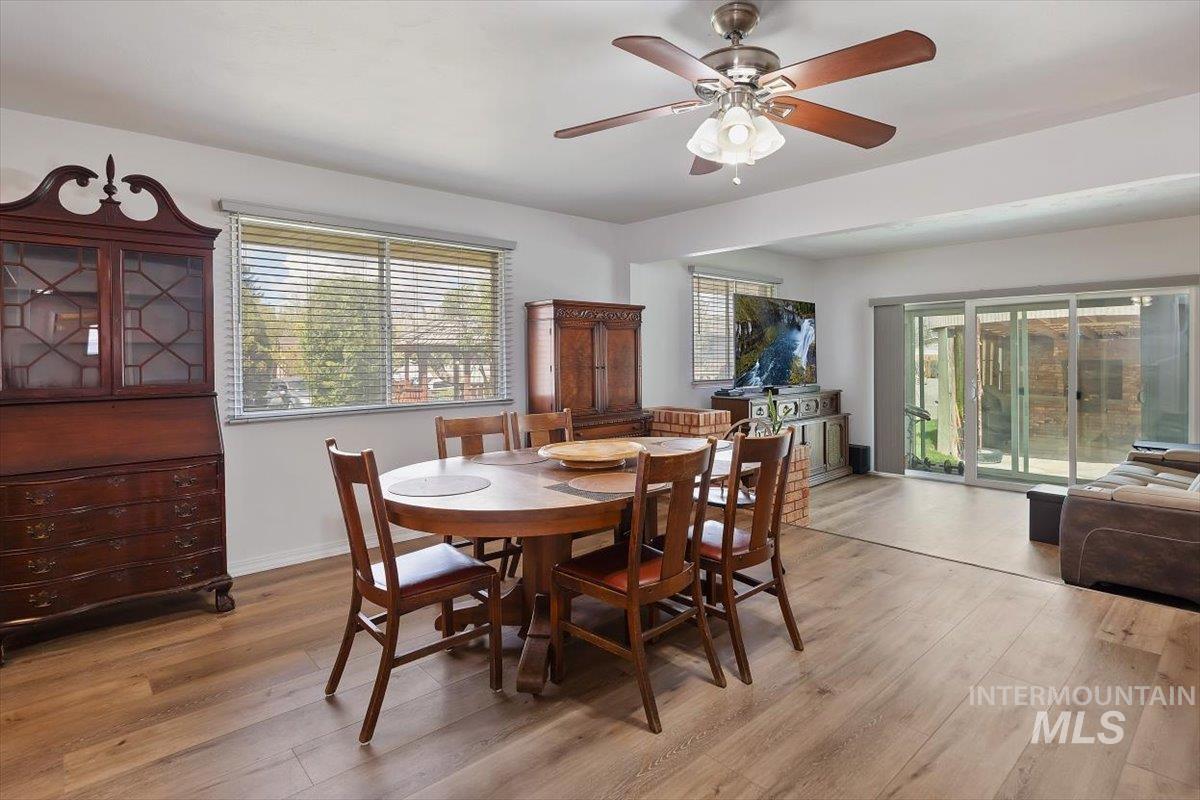 2012 21st Street Heyburn, ID 83336 - Photo 13 of 38 Dining room featuring light wood-type flooring and a ceiling fan