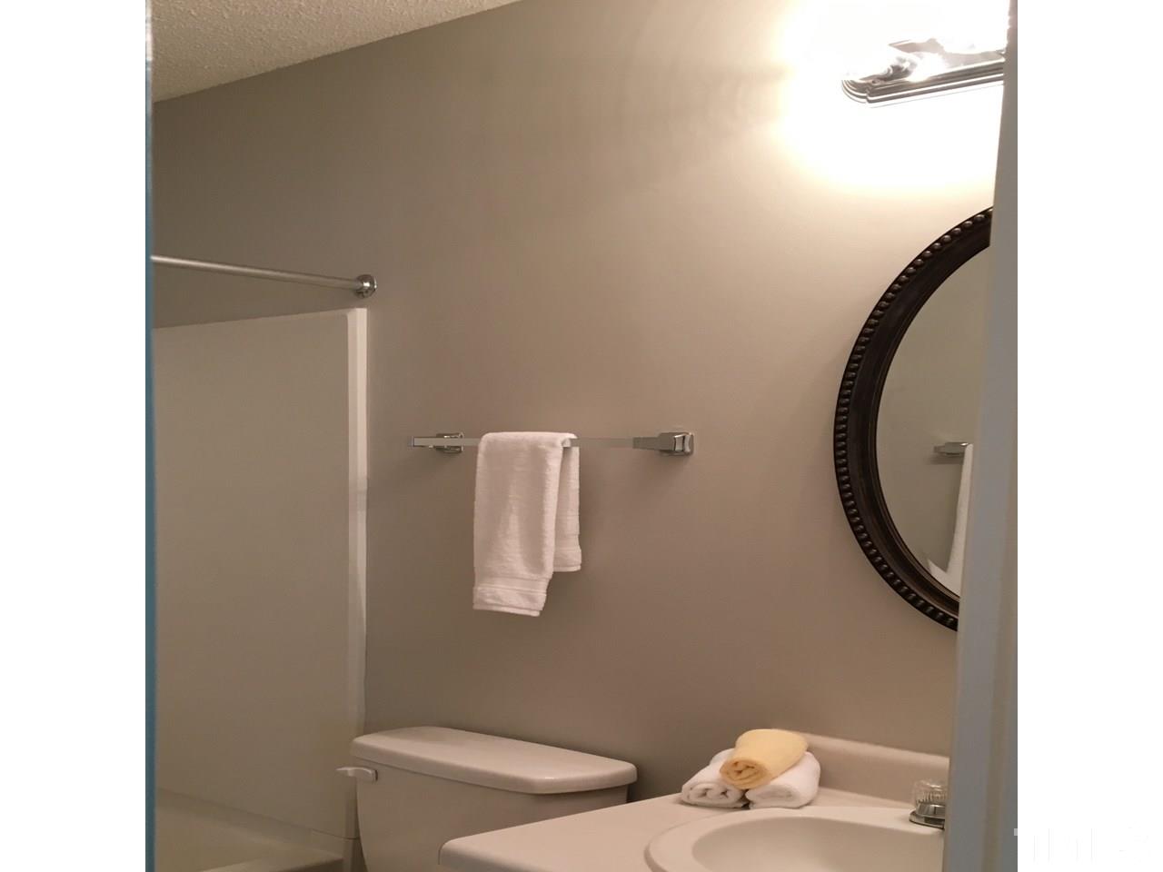 1410 Big Leaf Loop Apex, NC 27502 - Photo 15 of 20 a bathroom with a toilet and a mirror