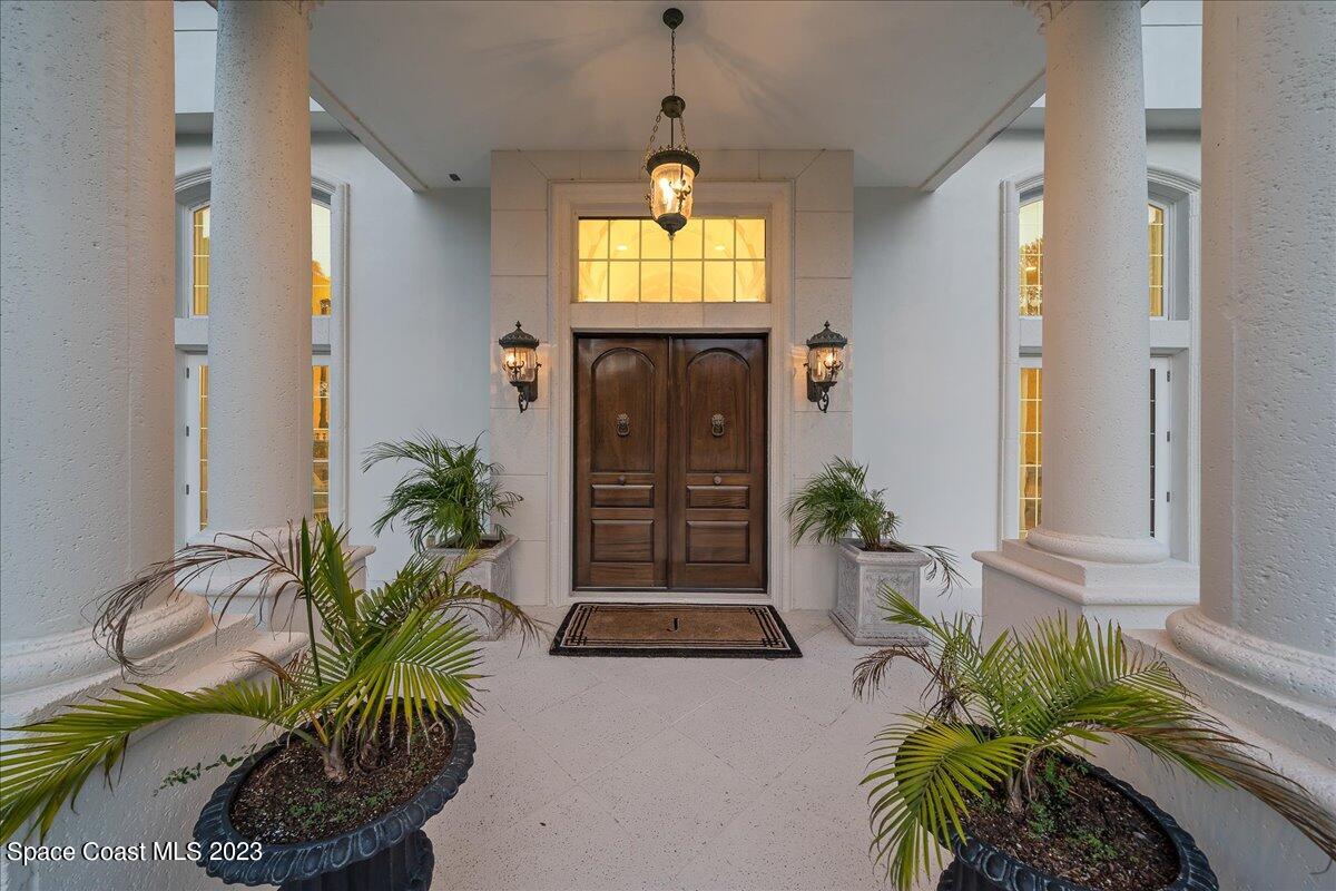 2815 Turtle Mound Road Melbourne, FL 32934 - Photo 10 of 115 a potted plant in front of a door