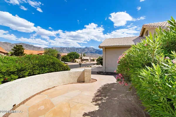 a view of a backyard