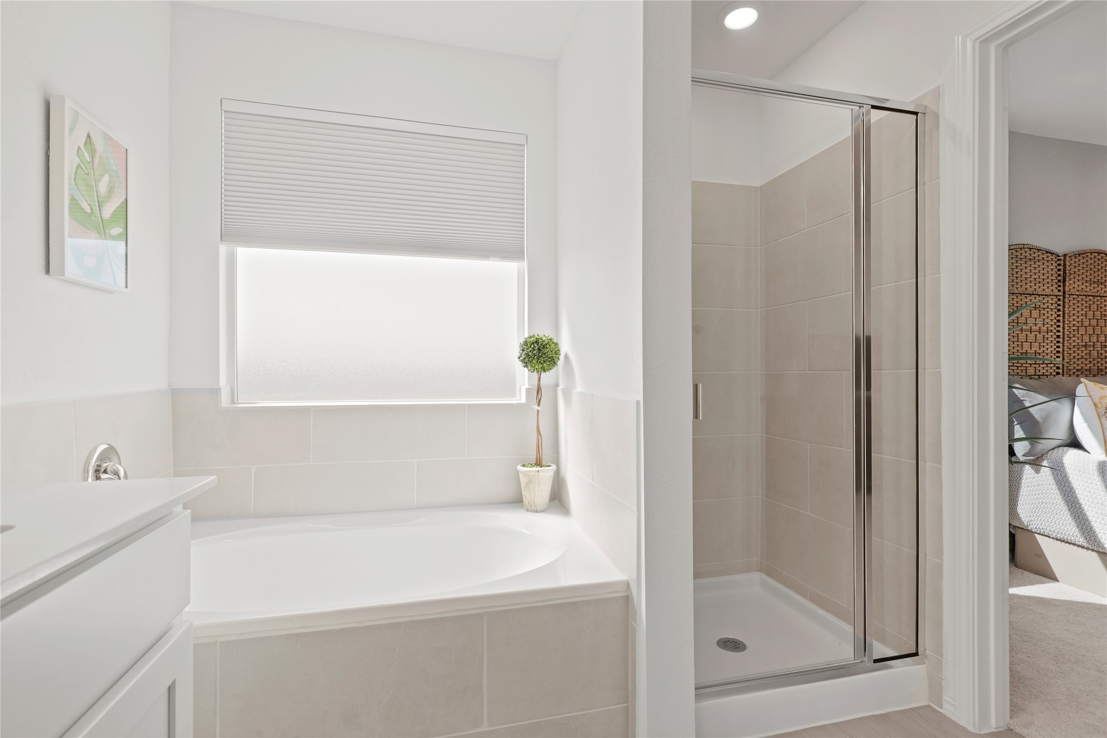 1073 Soapstone Pass Maxwell, TX 78656 - Photo 16 of 28 a bathroom with a shower and a sink