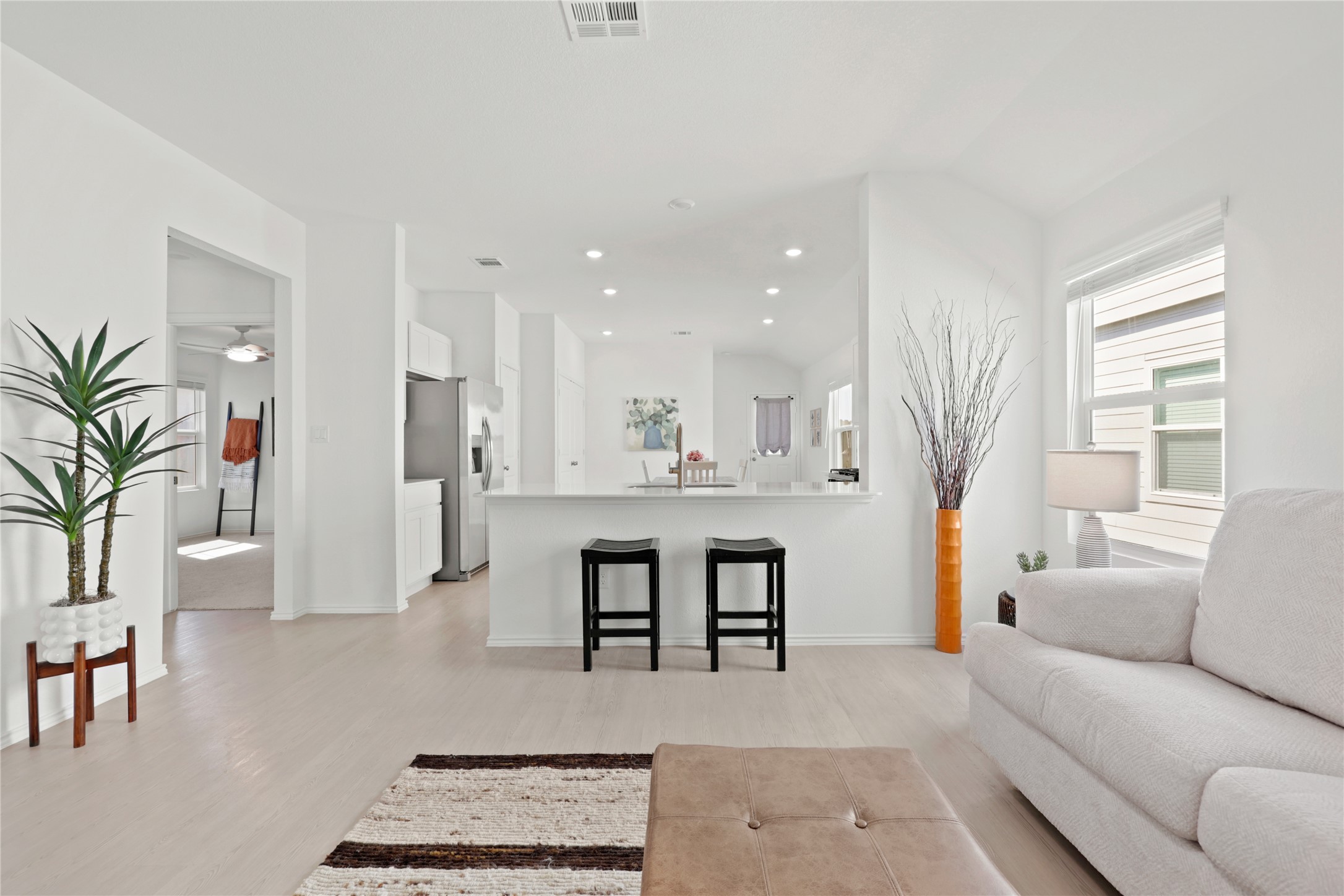1073 Soapstone Pass Maxwell, TX 78656 - Photo 5 of 28 a living room with furniture and a large window