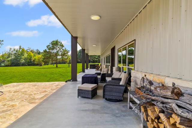 a view of a house with wooden floor