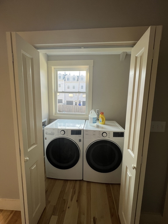 39 Snow Street, Unit 1 Boston, MA 02135 - Photo 13 of 35 a view of living room with washer and dryer