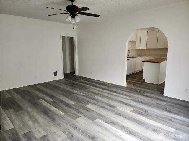 a view of a livingroom with a fireplace