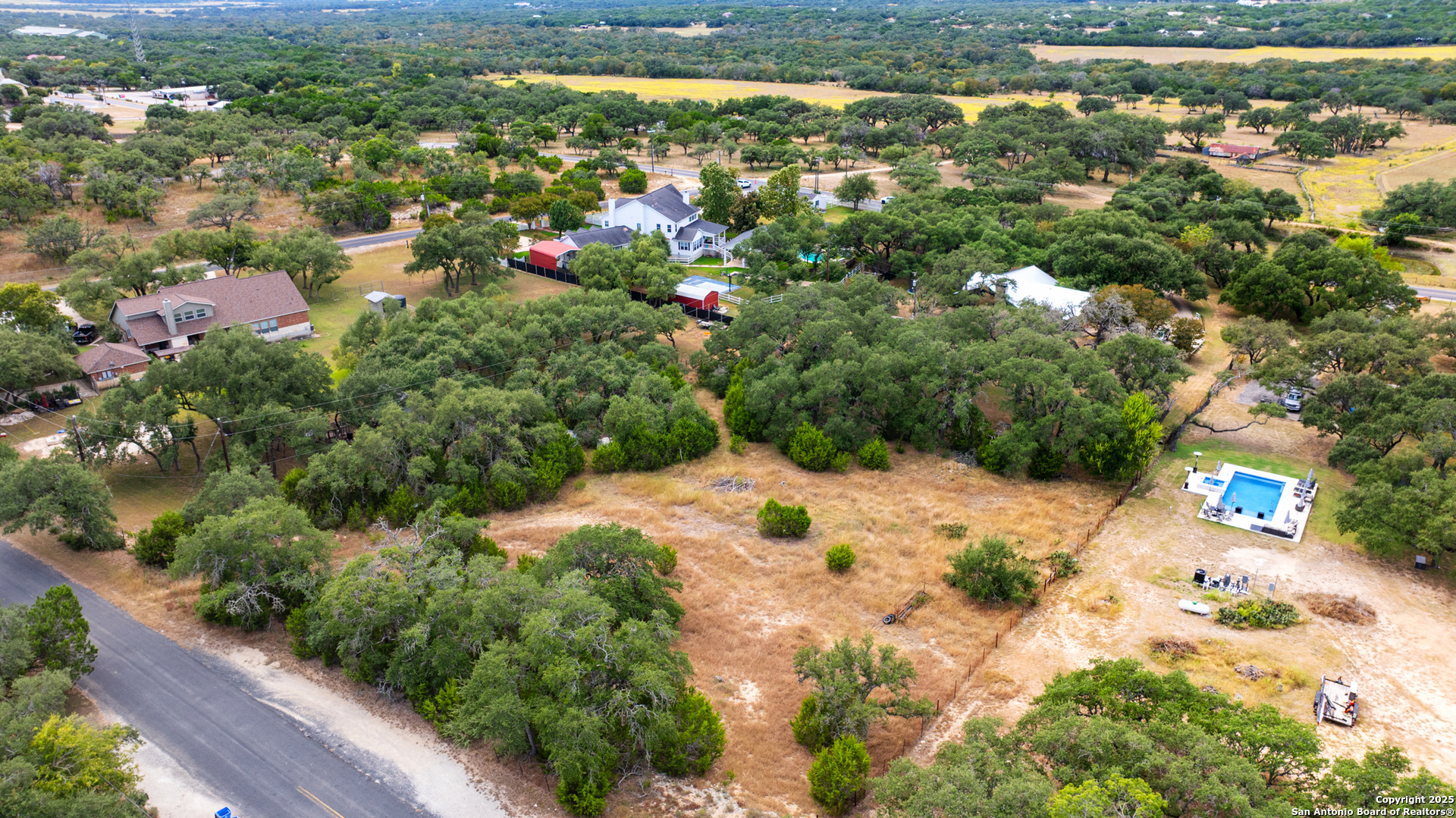 32311 Koch Road Bulverde, TX 78163 - Photo 2 of 14 a view of a yard with yellow plants
