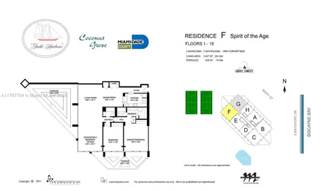 $1,699,000 | 2901 South Bayshore Drive, Unit PHF, Coconut Grove, FL 33133