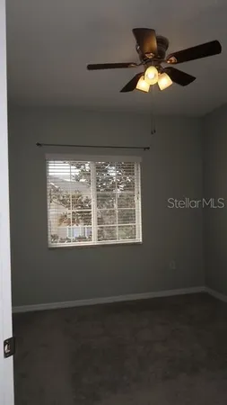 an empty room with closet