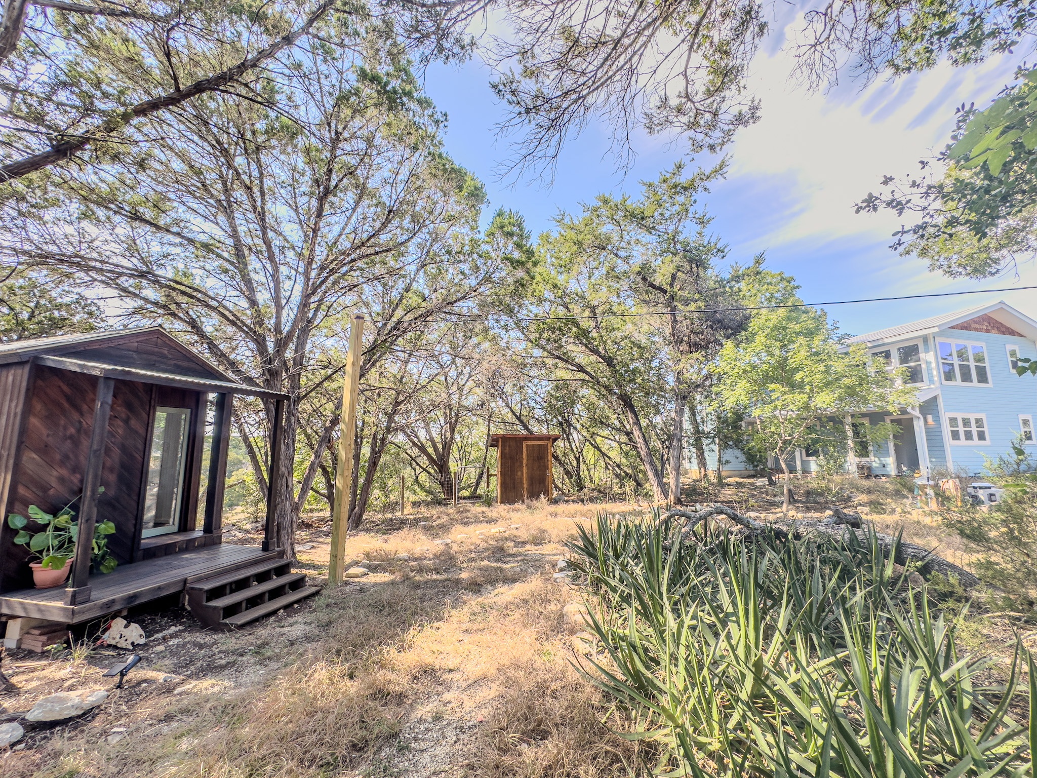550 Cliffside Road Wimberley, TX 78676 - Photo 30 of 35 a view of a yard with plants and trees