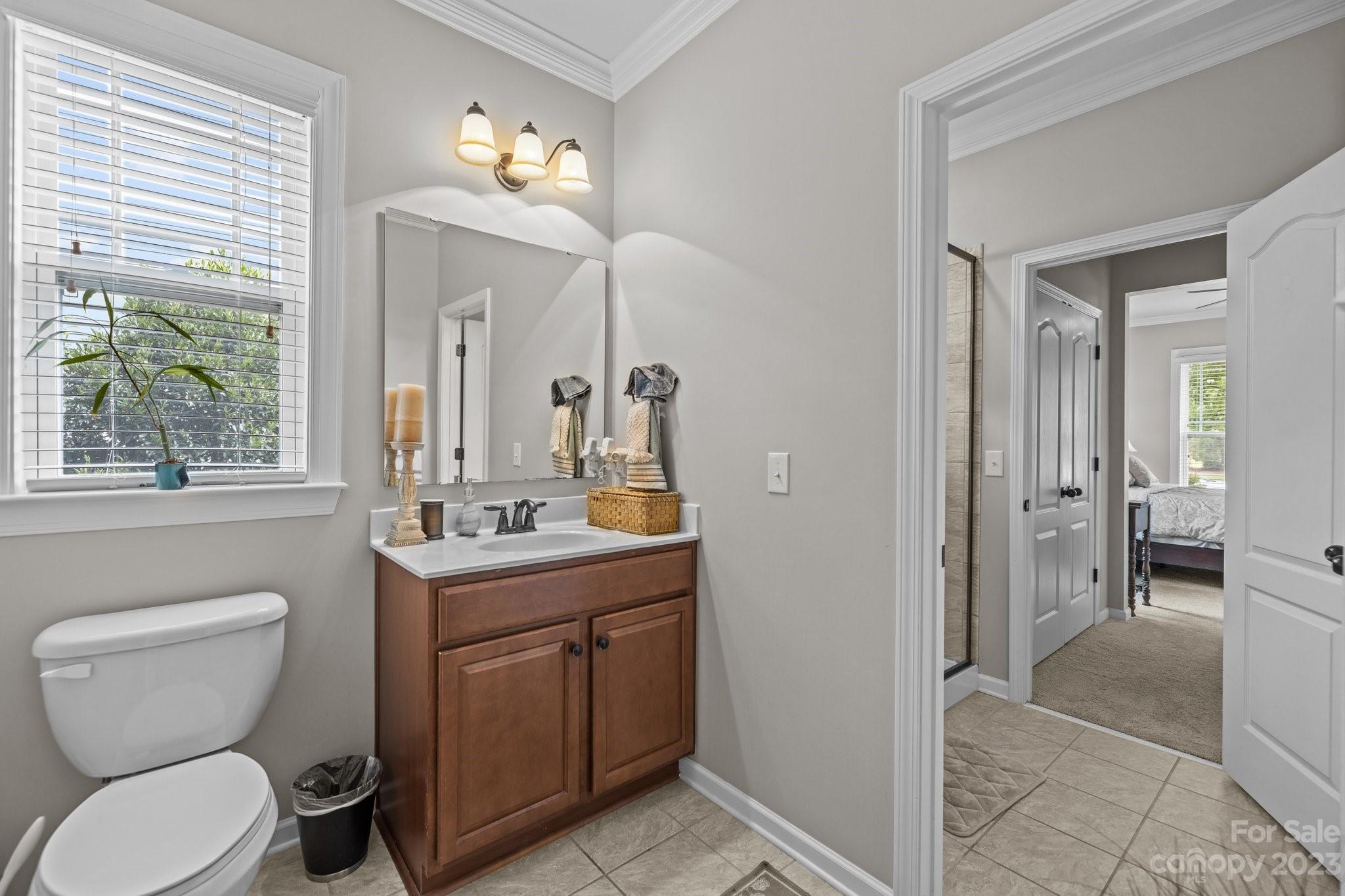 141 Hawks Creek Parkway Fort Mill, SC 29708 - Photo 7 of 44 a bathroom with a toilet a sink and a mirror