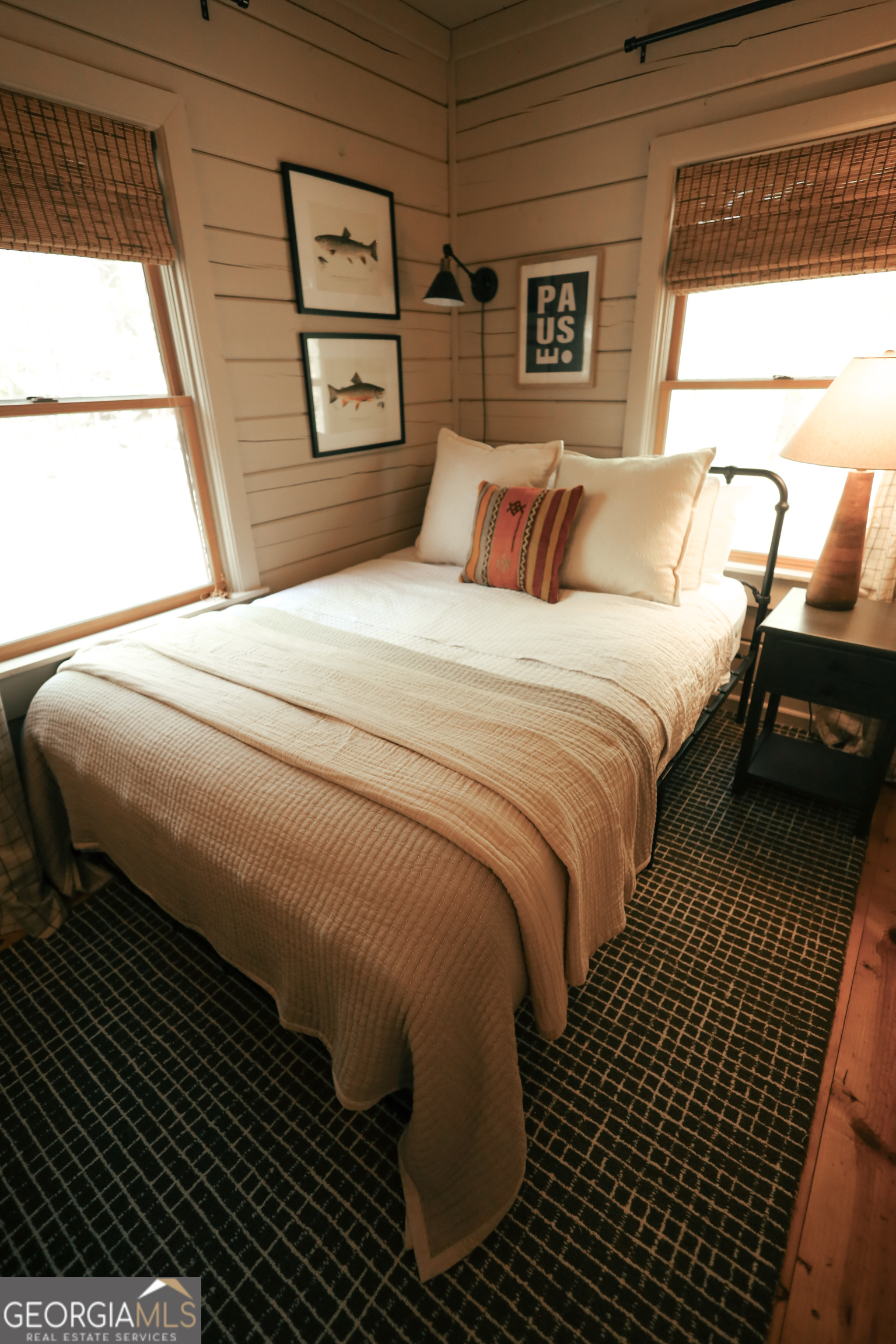 7 Ascherman Court Blue Ridge, GA 30513 - Photo 28 of 41 a bedroom with a bed and a large window