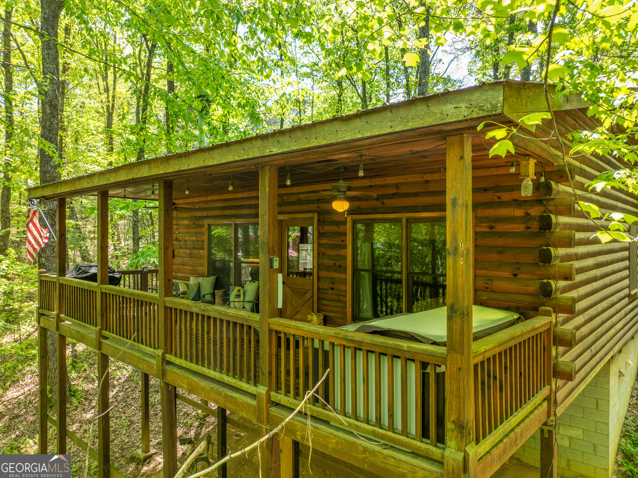 7 Ascherman Court Blue Ridge, GA 30513 - Photo 38 of 41 a view of a house with pool and wooden fence