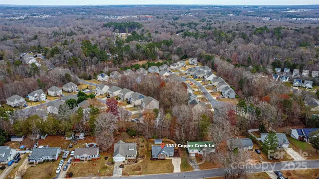 an aerial view of a city