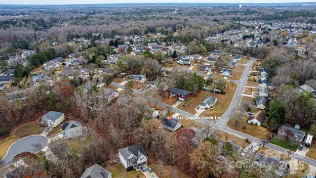 an aerial view of multiple house