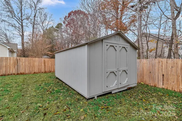 a backyard of a house