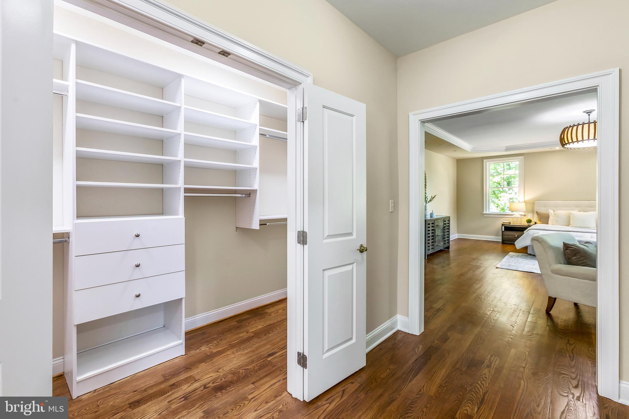 9215 Bells Mill Road Potomac, MD 20854 - Photo 15 of 35 Two Custom Walk -in Closets for versatile storage