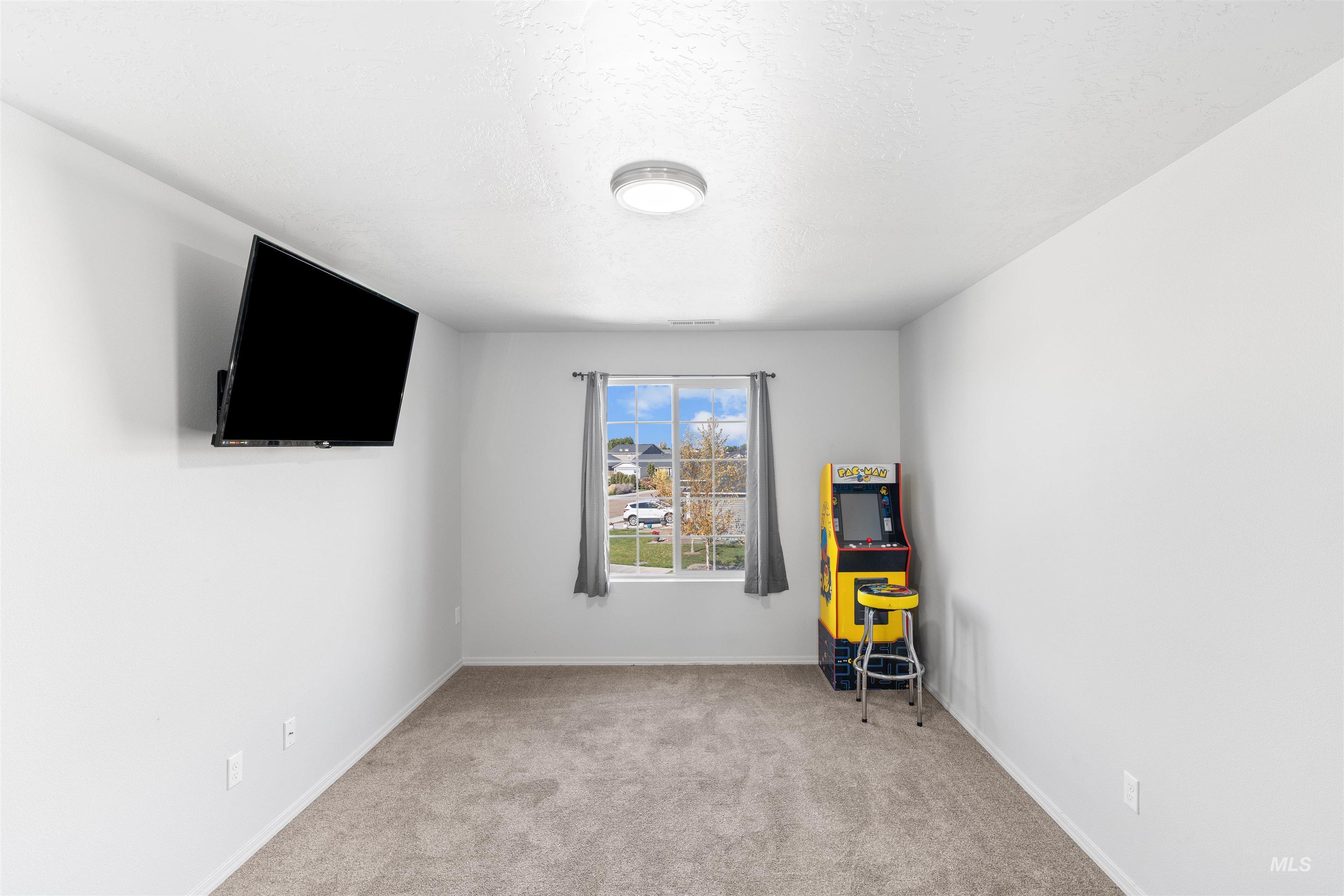 12731 Sondra Street Caldwell, ID 83607 - Photo 32 of 46 Recreation room with light carpet and a textured ceiling